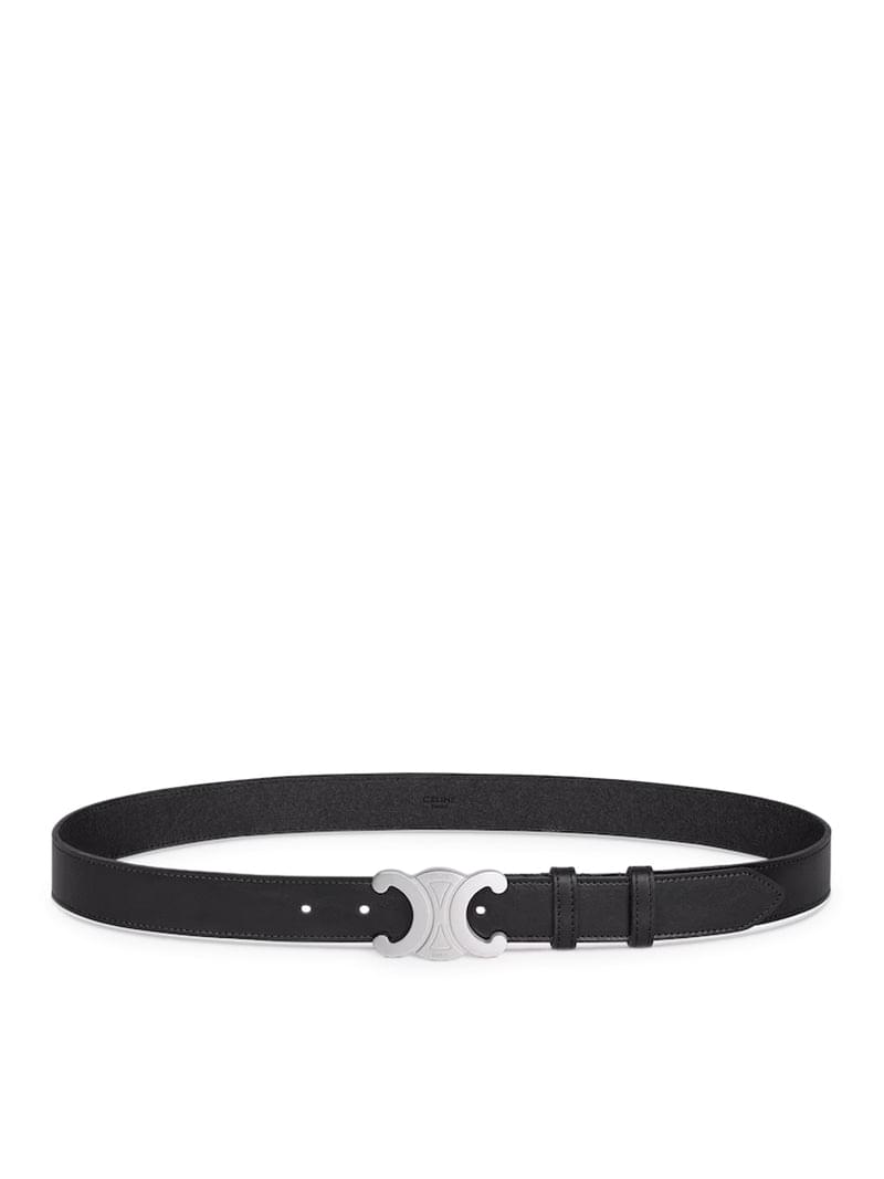 Celine Men Triomphe Belt 30Mm In Vintage Calfskin CELINE