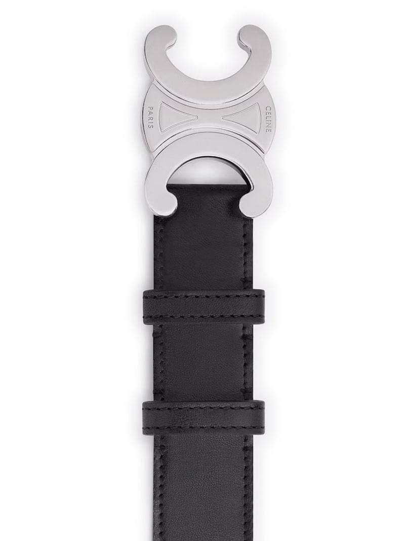 Celine Men Triomphe Belt 30Mm In Vintage Calfskin CELINE