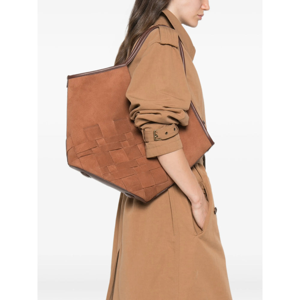 Hereu Brown Bucket Bags Women HEREU