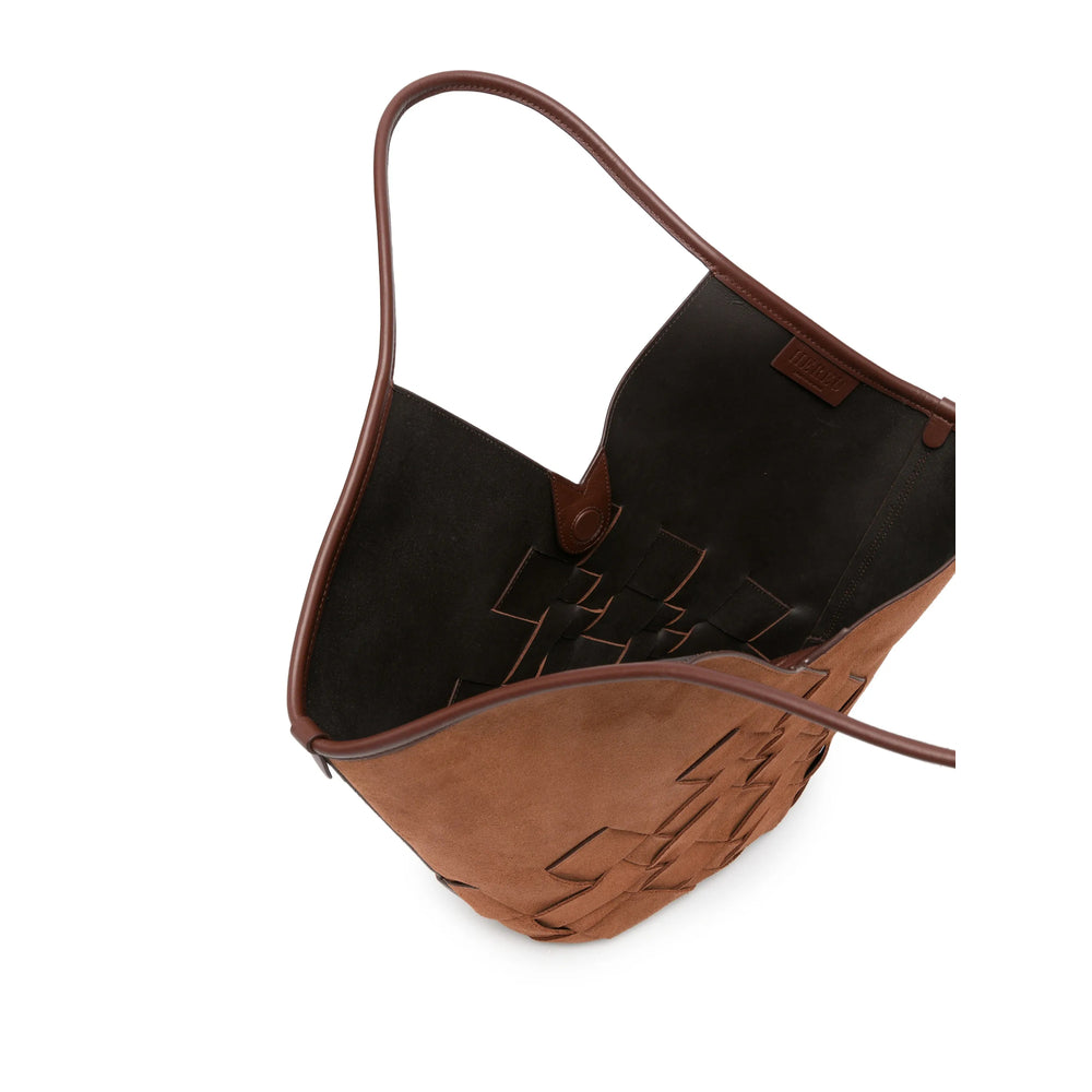 Hereu Brown Bucket Bags Women HEREU