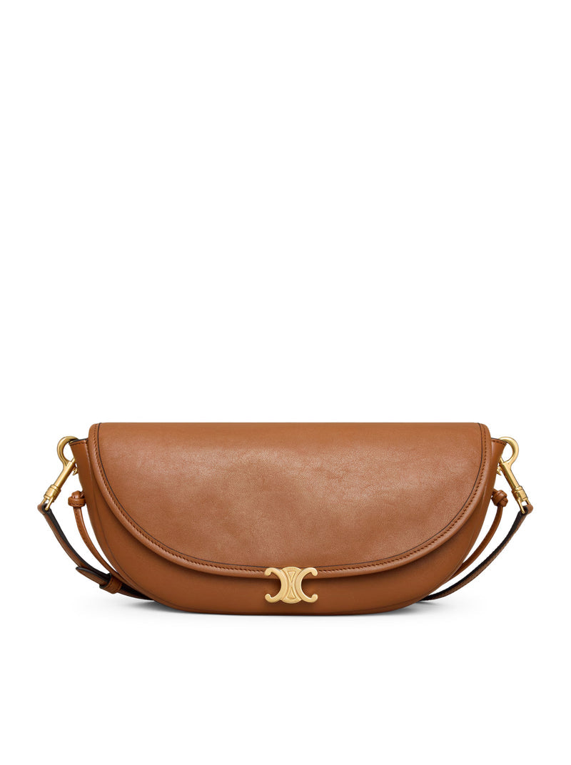Celine Women Small Crescent Soft Triomphe In Soft Shiny Lambskin CELINE