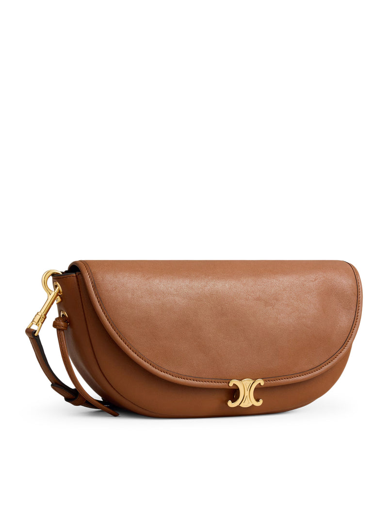 Celine Women Small Crescent Soft Triomphe In Soft Shiny Lambskin CELINE