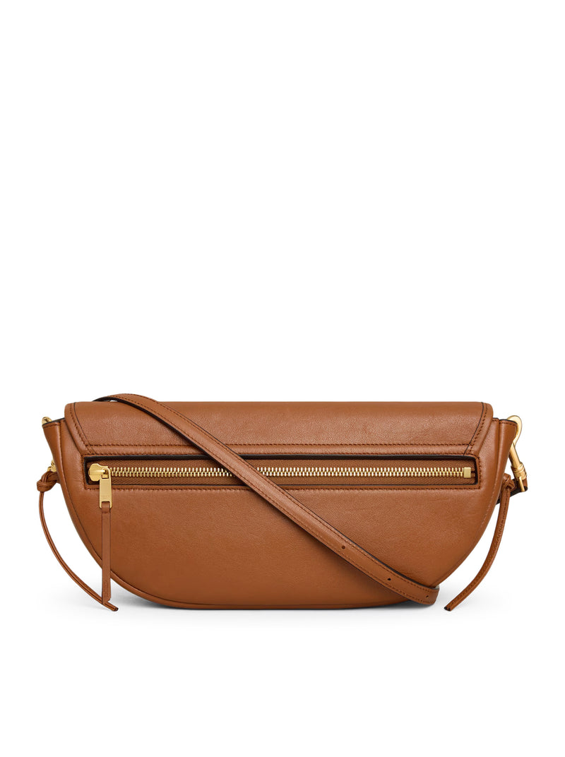 Celine Women Small Crescent Soft Triomphe In Soft Shiny Lambskin CELINE