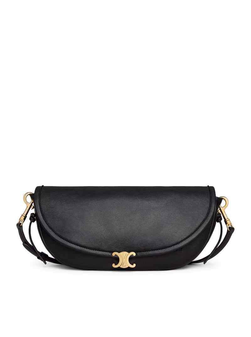 Celine Women Small Crescent Soft Triomphe In Soft Shiny Lambskin CELINE