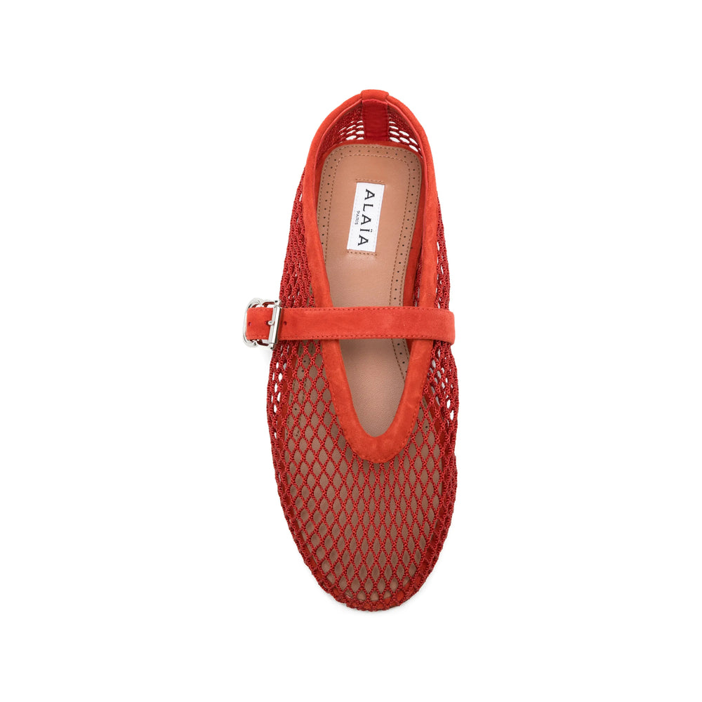 Alaïa Orange Ballet Flats Women