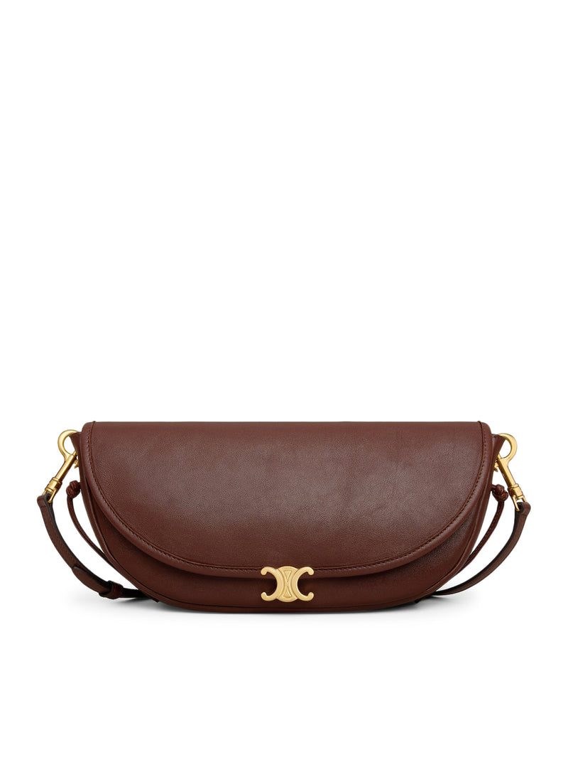 Celine Women Celine Triomphe Small Crescent Soft Bag In Soft Glossy Lambskin CELINE