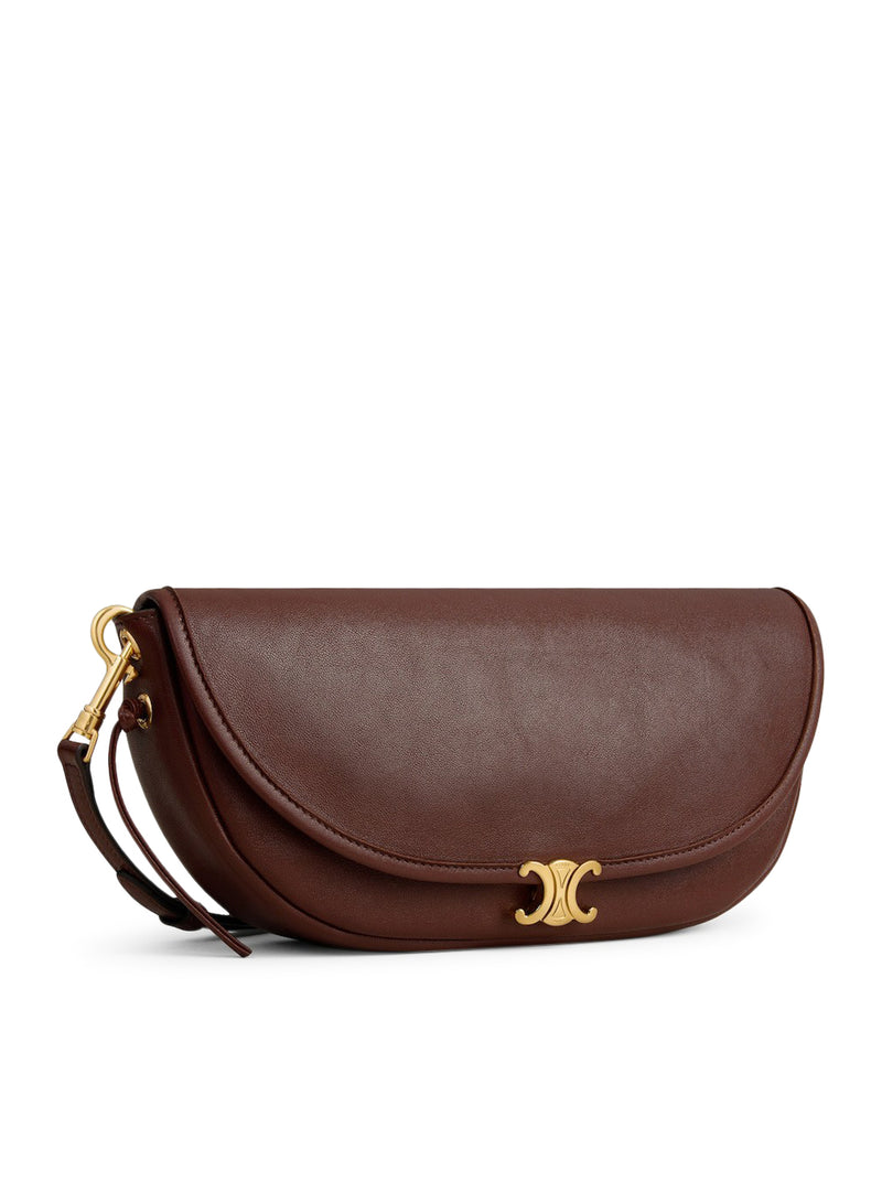 Celine Women Celine Triomphe Small Crescent Soft Bag In Soft Glossy Lambskin CELINE