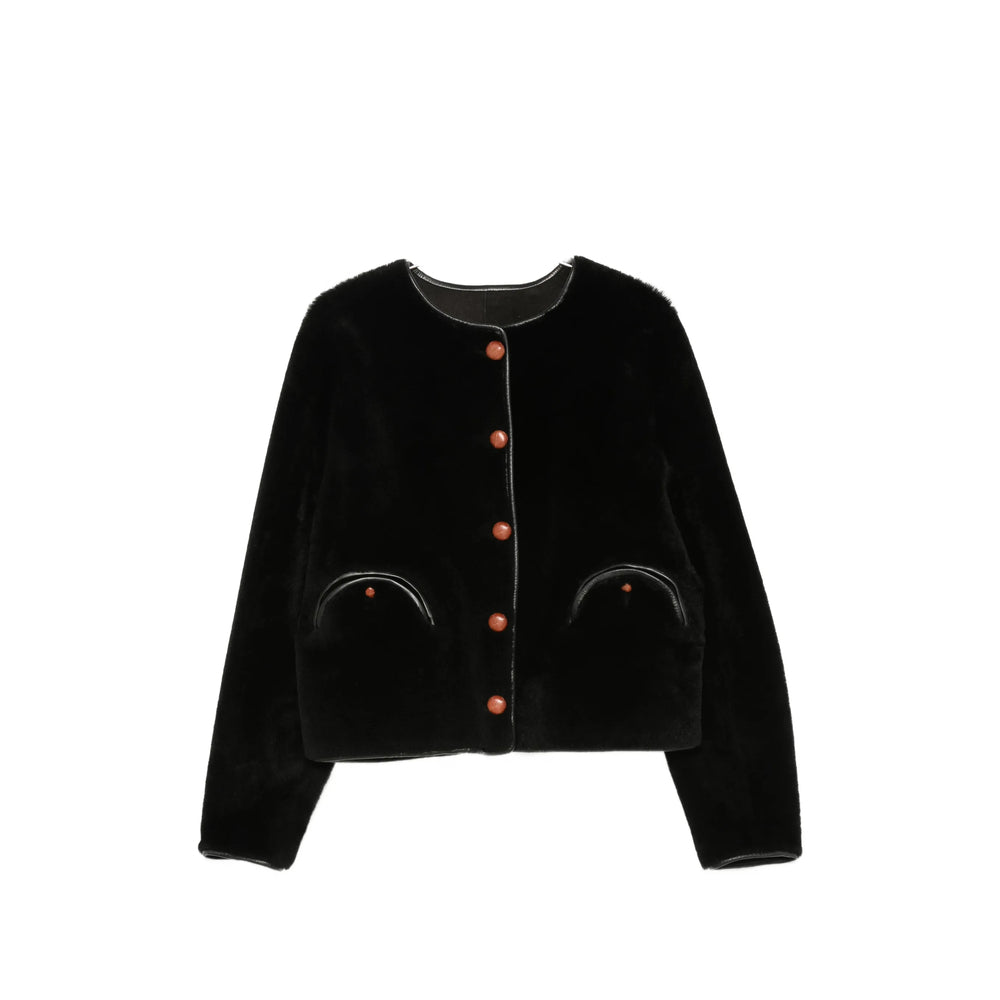 Blazé Milano Black Jackets - Faux Fur & Shearling Jackets Women BLAZE MILANO