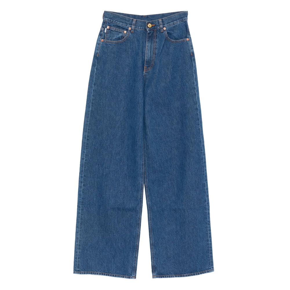 Blazé Milano Blue Denim - Wide-Leg Jeans Women BLAZE MILANO