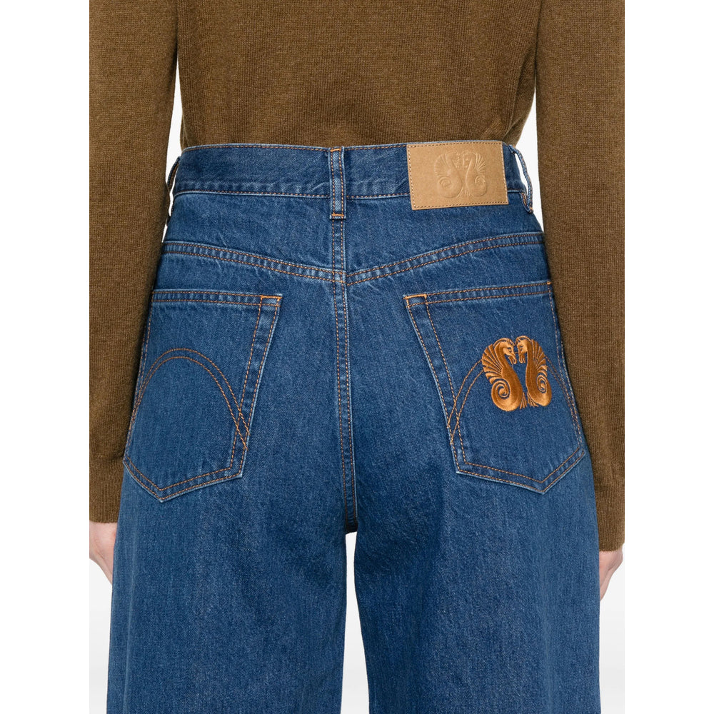 Blazé Milano Blue Denim - Wide-Leg Jeans Women BLAZE MILANO