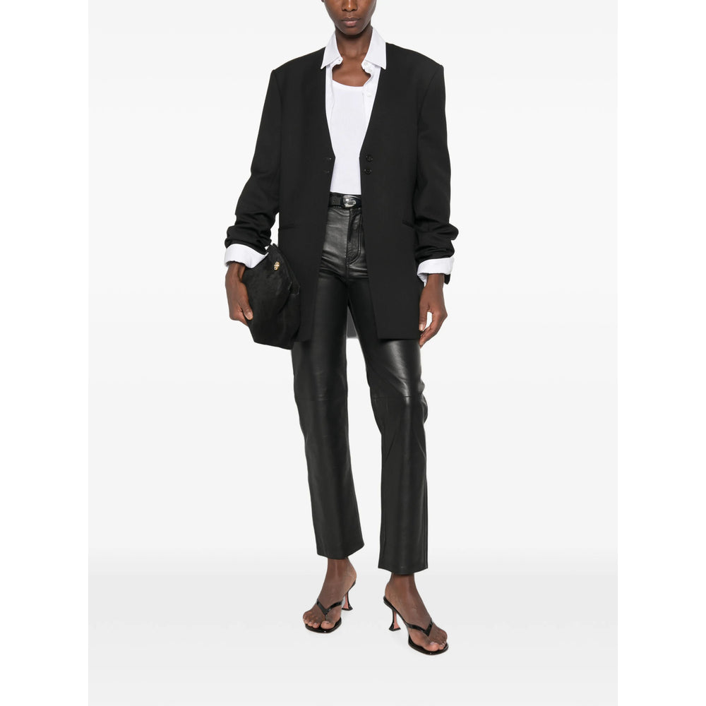 Blazé Milano Black Trousers - Straight Trousers Women BLAZE MILANO