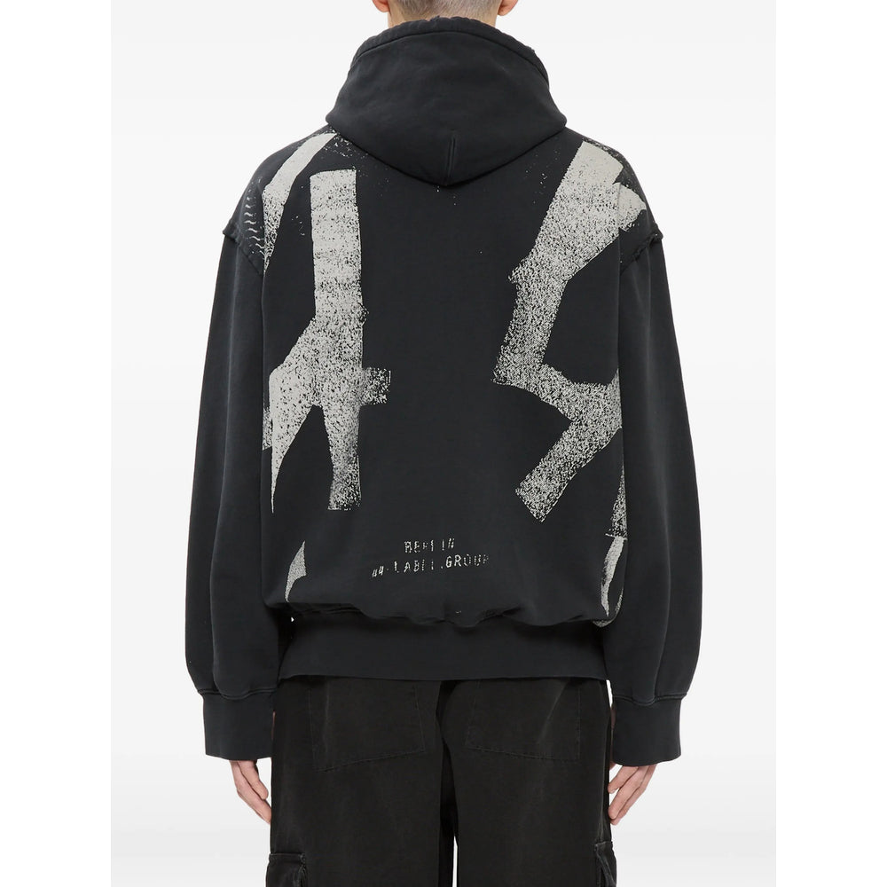 44 Label Group Black Sweaters & Knitwear - Hoodies Men 44 LABEL GROUP