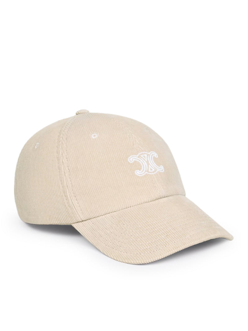 Celine Women Triomphe Richelieu Corduroy Cap CELINE