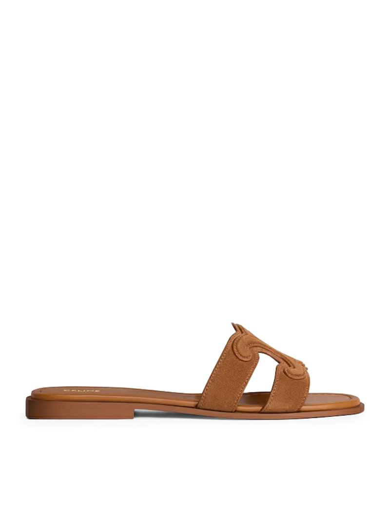 Celine Women Triomphe Suede Mule CELINE