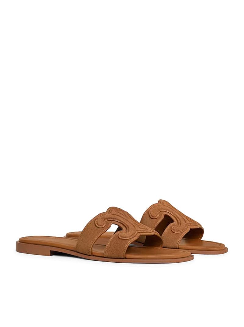 Celine Women Triomphe Suede Mule CELINE