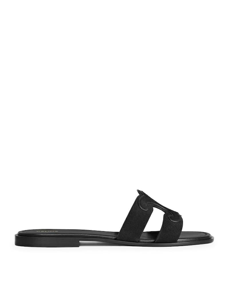 Celine Women Triomphe Suede Mule CELINE