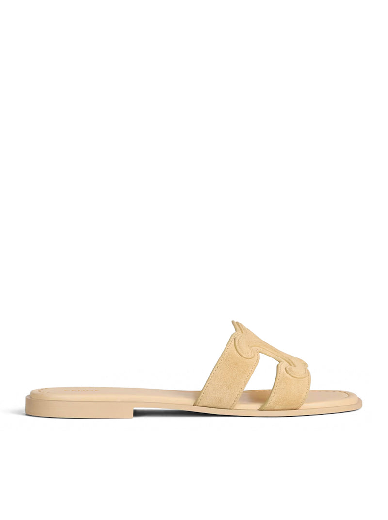 Celine Women Triomphe Suede Mule CELINE