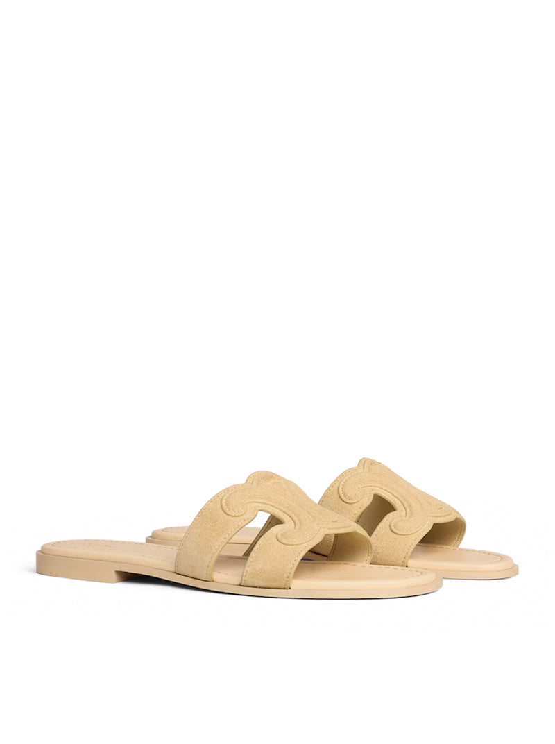Celine Women Triomphe Suede Mule CELINE