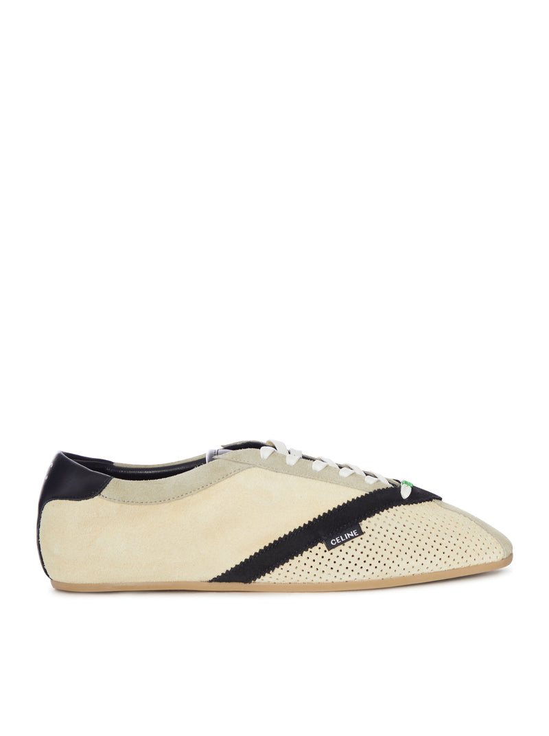 Celine Women Low Suede Sneaker With Perforated Toe CELINE