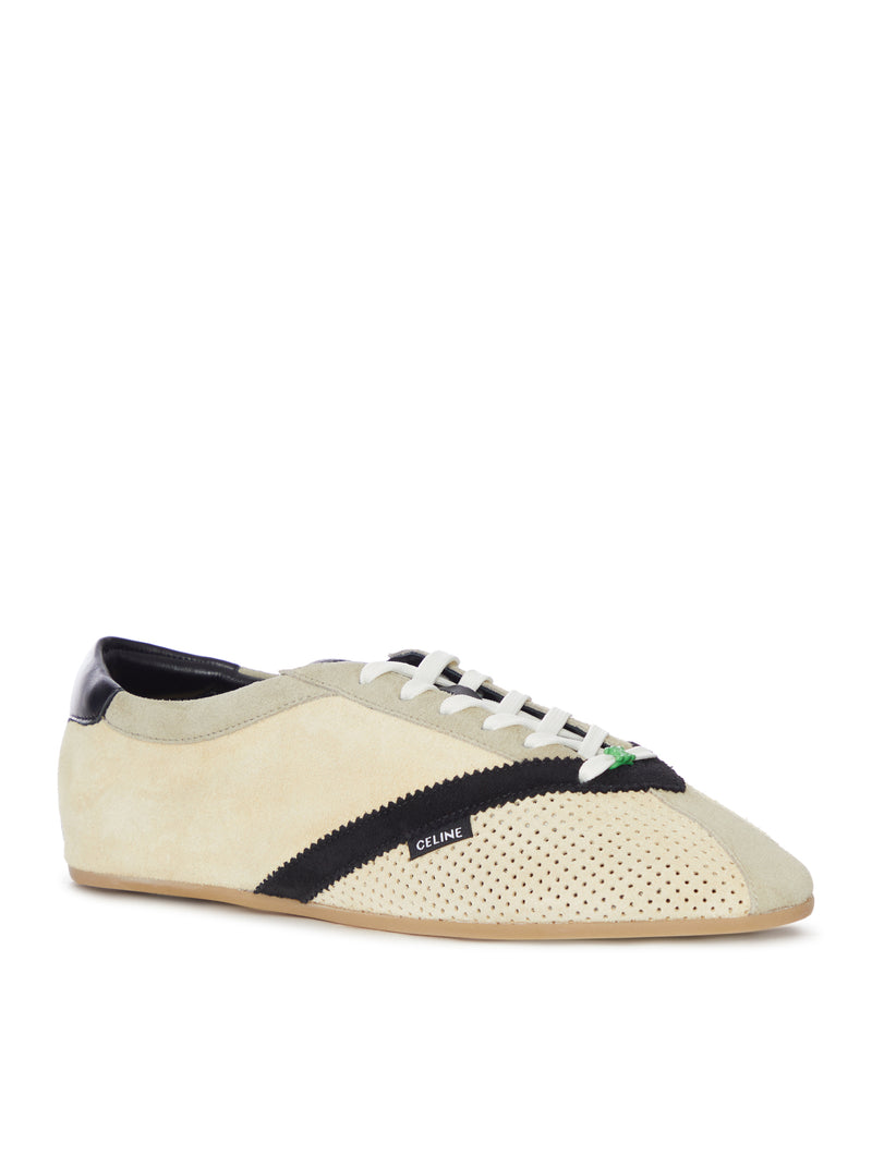 Celine Women Low Suede Sneaker With Perforated Toe CELINE