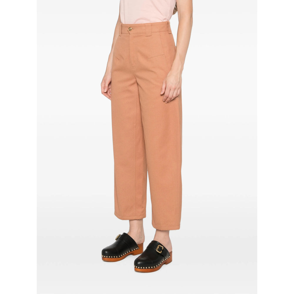 Chloé Neutrals Trousers - High-Waisted Trousers Women CHLOE