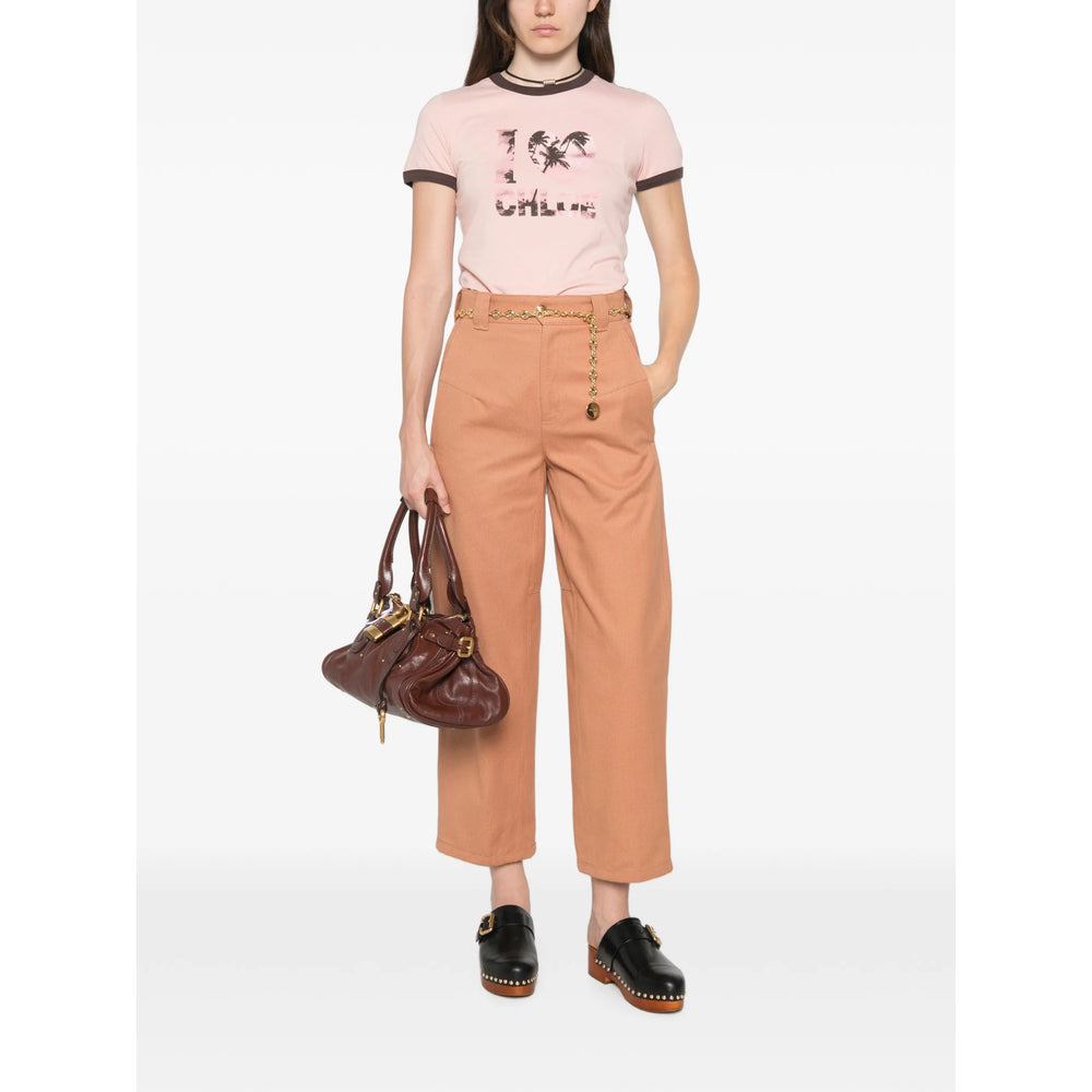 Chloé Neutrals Trousers - High-Waisted Trousers Women CHLOE