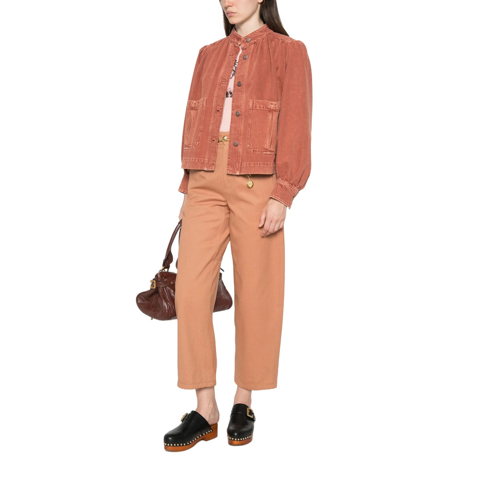 Chloé Brown Jackets - Denim Jackets Women CHLOE