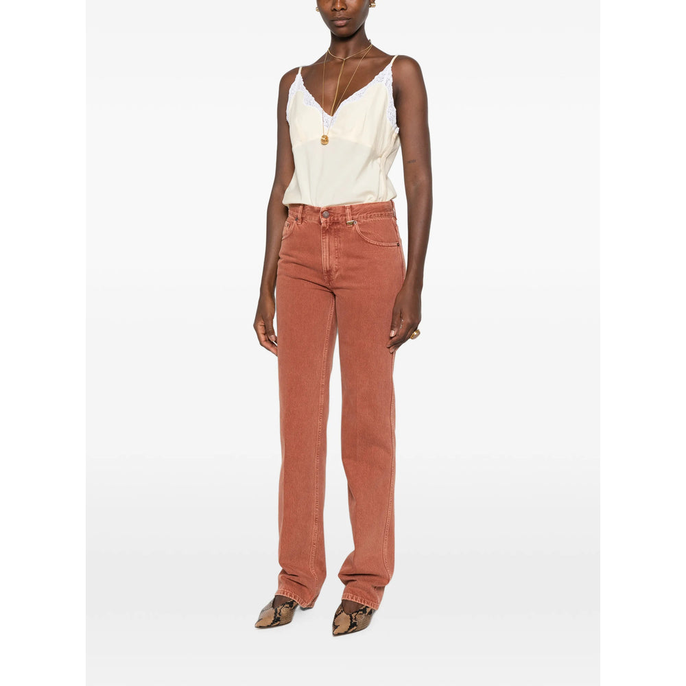 Chloé Orange Trousers Women CHLOE
