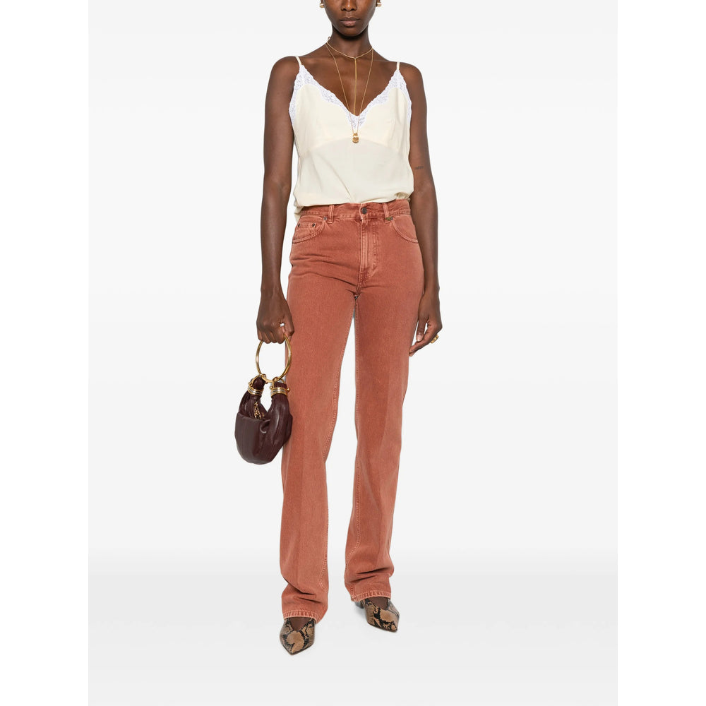 Chloé Orange Trousers Women CHLOE