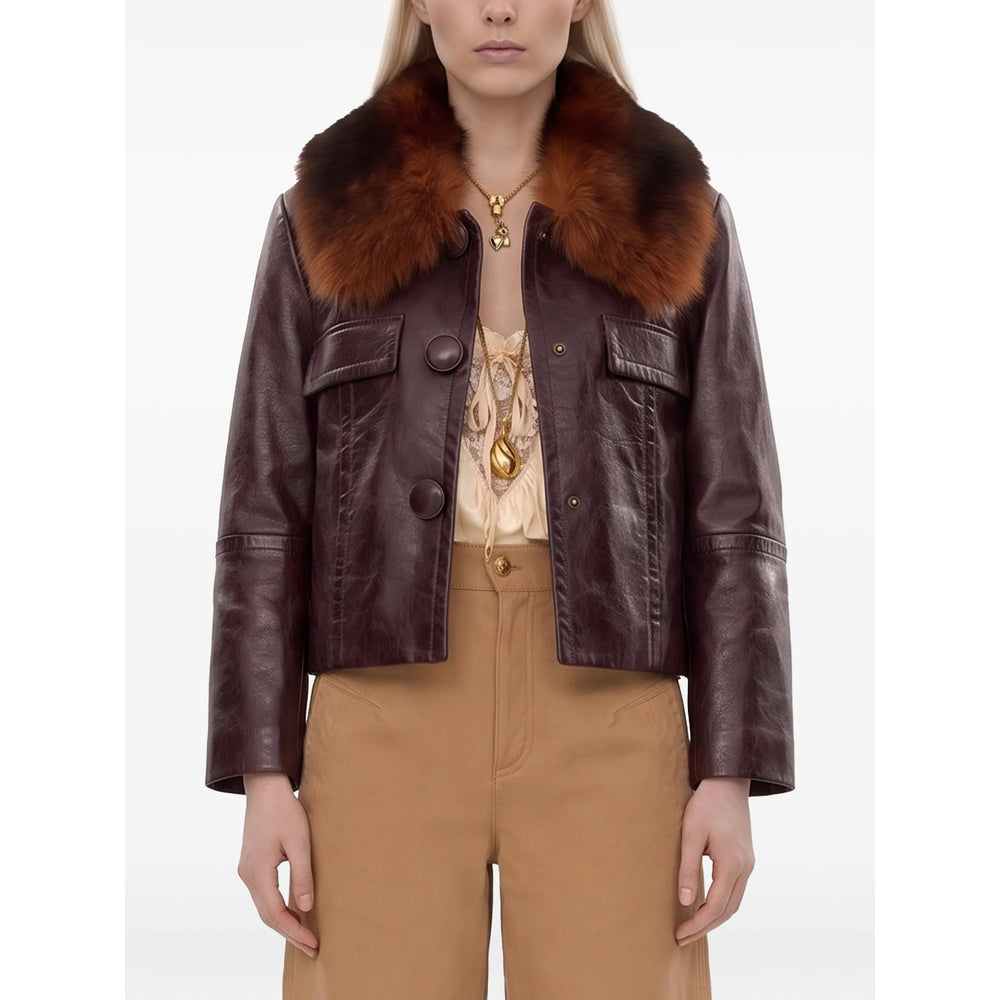 Chloé Purple Jackets - Leather Jackets Women CHLOE
