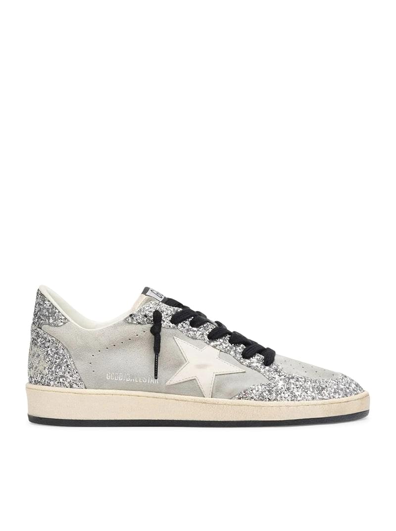 Golden Goose Deluxe Brand Women Ball-Star Suede Sneakers With Glitter Inserts GOLDEN GOOSE