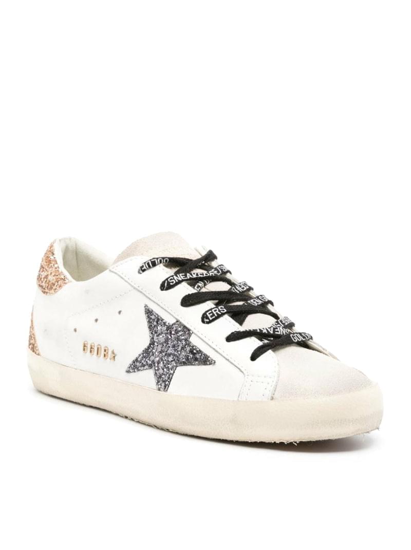 Golden Goose Deluxe Brand Women Super-Star Sneakers In Leather And Glitter GOLDEN GOOSE