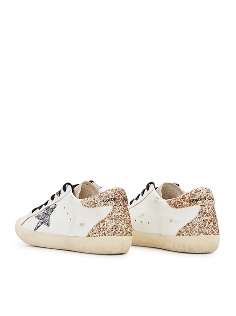 Golden Goose Deluxe Brand Women Super-Star Sneakers In Leather And Glitter GOLDEN GOOSE