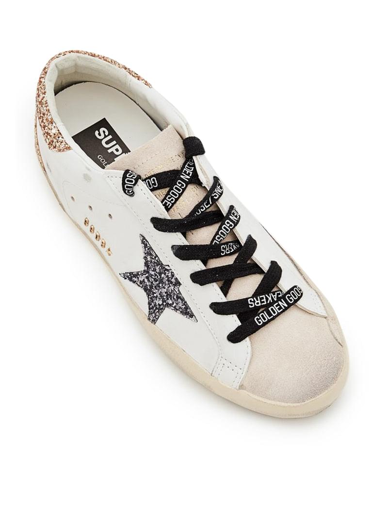 Golden Goose Deluxe Brand Women Super-Star Sneakers In Leather And Glitter GOLDEN GOOSE