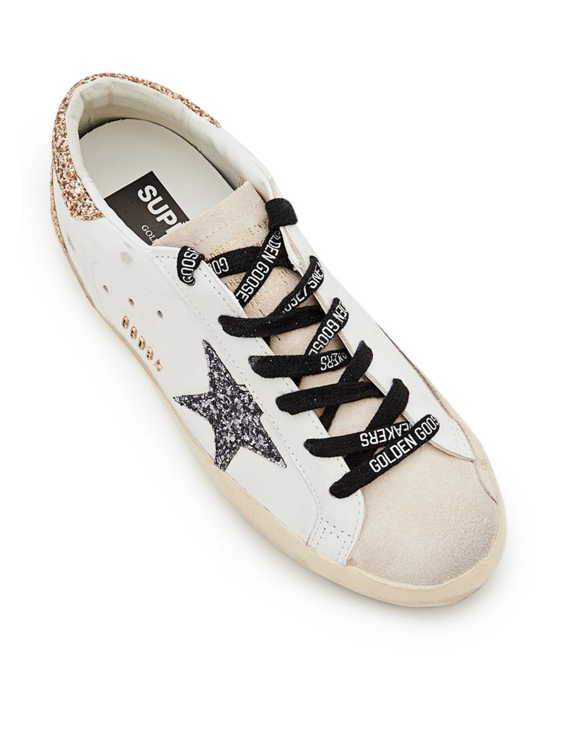 Golden Goose Deluxe Brand Women Super-Star Sneakers In Leather And Glitter GOLDEN GOOSE