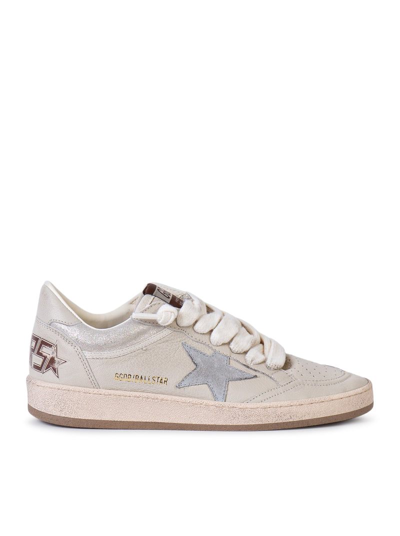 Golden Goose Deluxe Brand Women Ball-Star Sneakers In Nappa Leather With Glitter Inserts GOLDEN GOOSE
