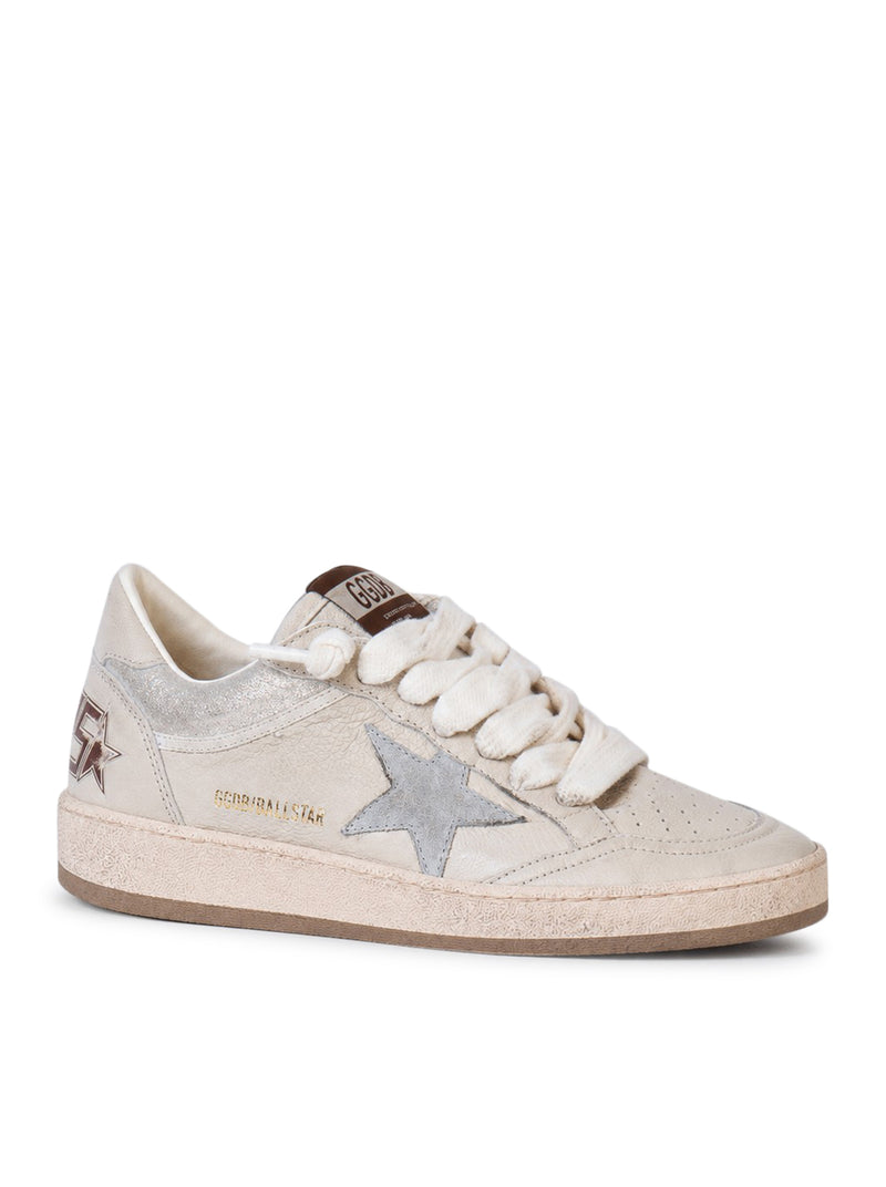 Golden Goose Deluxe Brand Women Ball-Star Sneakers In Nappa Leather With Glitter Inserts GOLDEN GOOSE