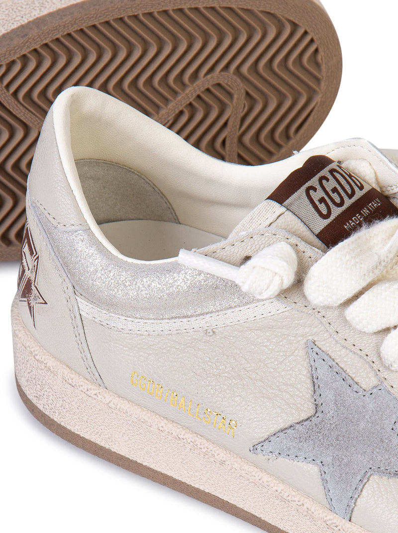 Golden Goose Deluxe Brand Women Ball-Star Sneakers In Nappa Leather With Glitter Inserts GOLDEN GOOSE
