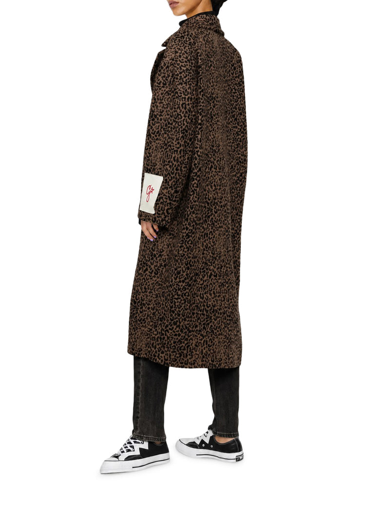 Golden Goose Deluxe Brand Women Long Leopard-Print Coat GOLDEN GOOSE