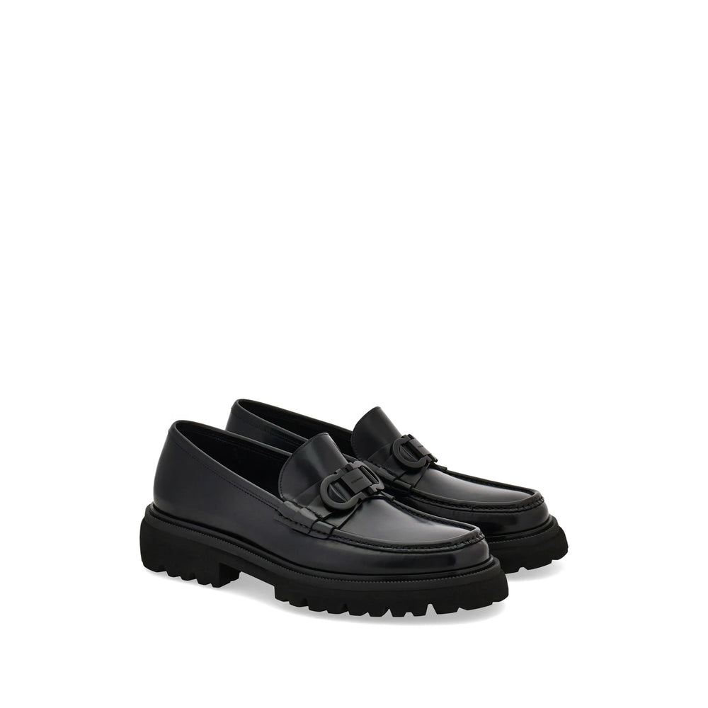 Ferragamo Black Loafers Men FERRAGAMO