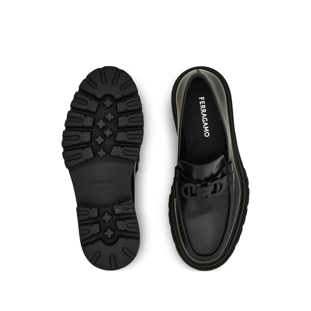 Ferragamo Black Loafers Men FERRAGAMO