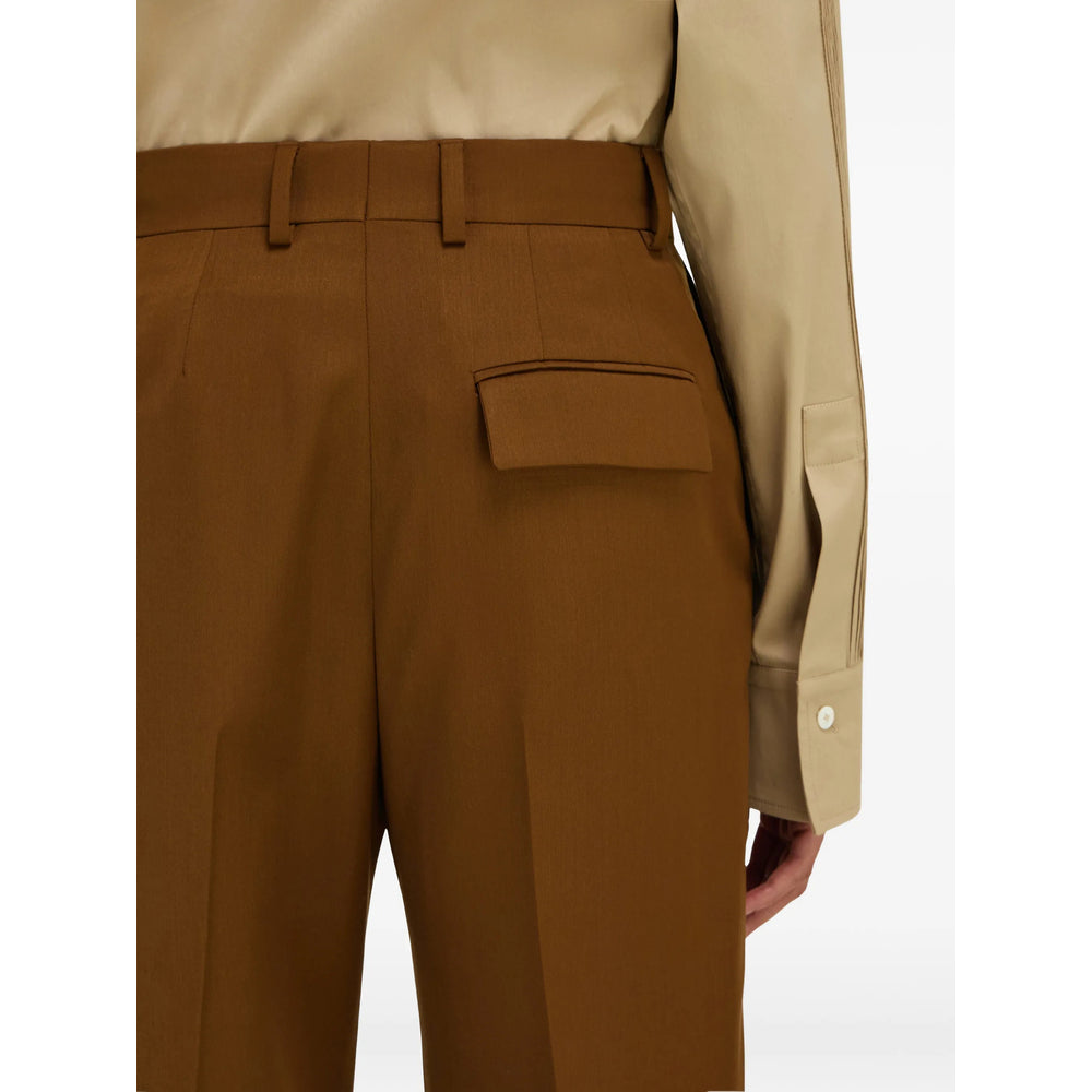 Ferragamo Brown Trousers - Tailored Trousers Women FERRAGAMO