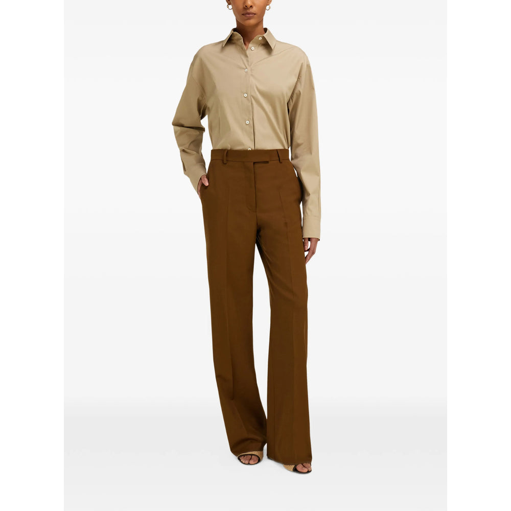 Ferragamo Brown Trousers - Tailored Trousers Women FERRAGAMO