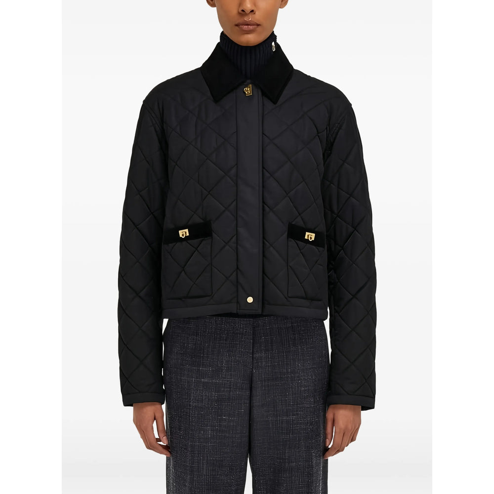 Ferragamo Black Jackets - Puffer Jackets Women FERRAGAMO