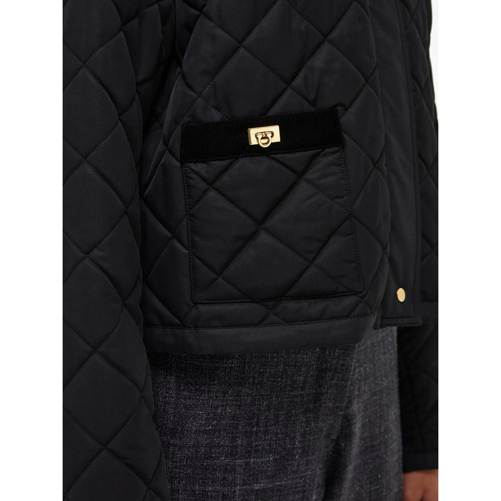 Ferragamo Black Jackets - Puffer Jackets Women FERRAGAMO