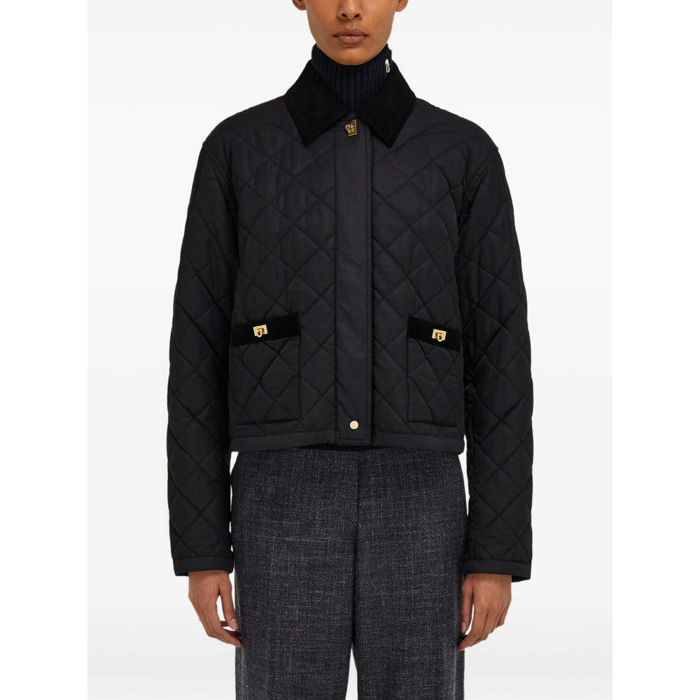 Ferragamo Black Jackets - Puffer Jackets Women FERRAGAMO
