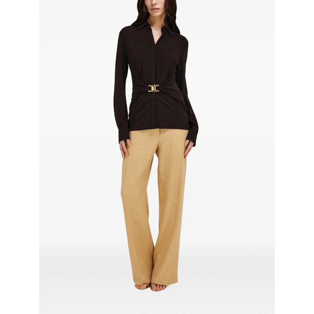 Ferragamo Brown Tops - Shirts Women FERRAGAMO