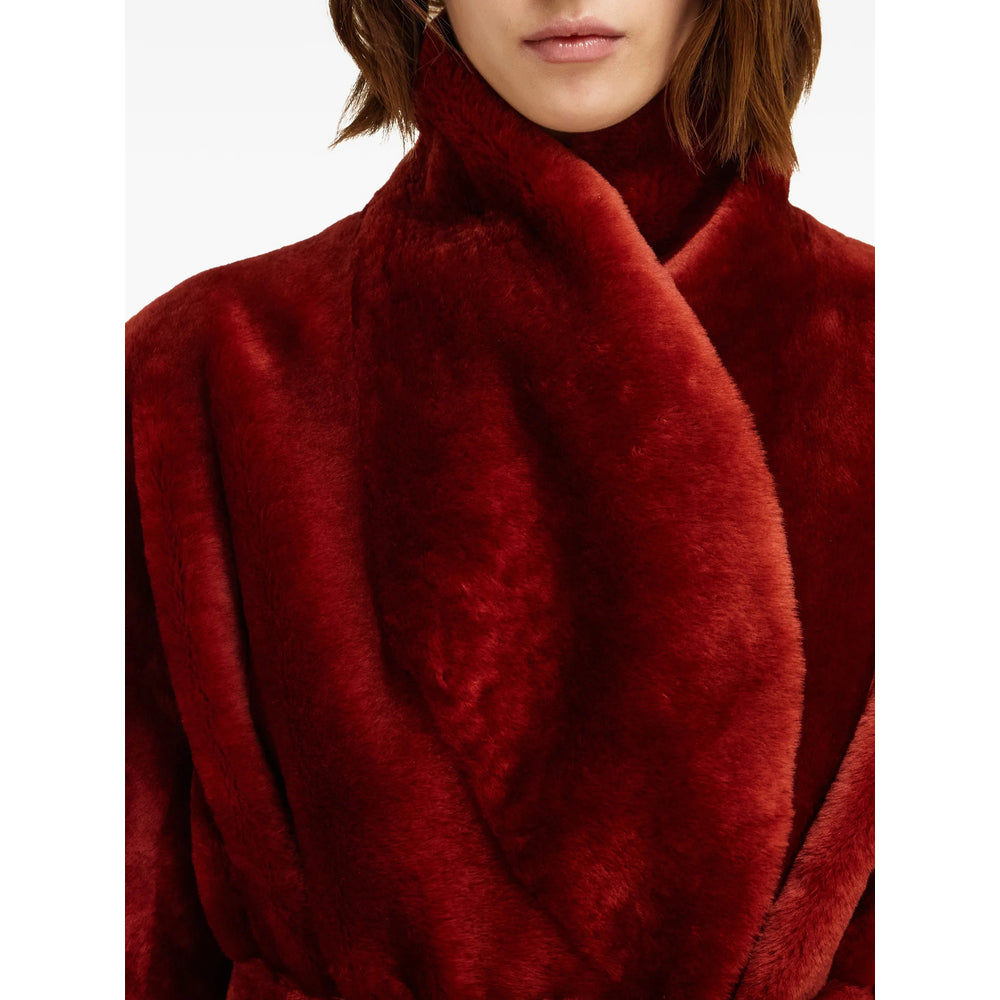 Ferragamo Red Jackets - Faux Fur & Shearling Jackets Women FERRAGAMO