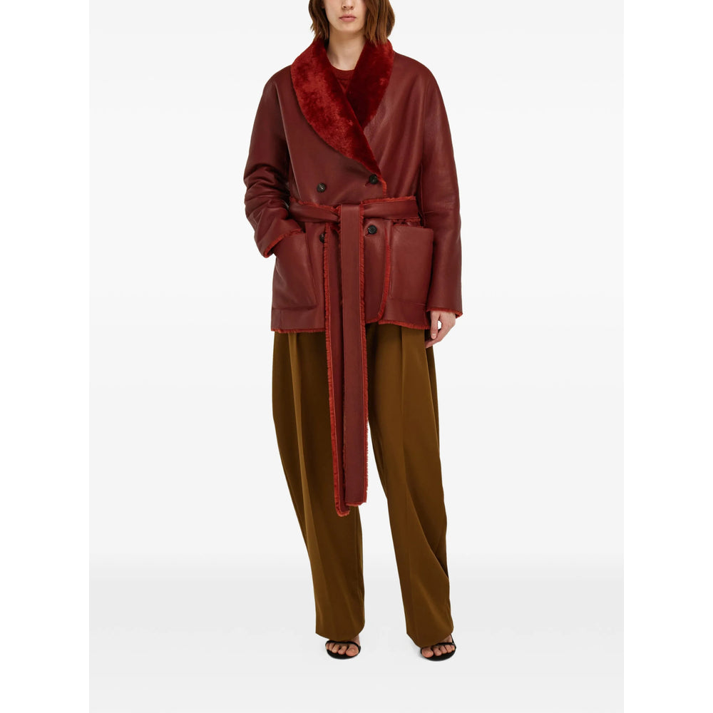 Ferragamo Red Jackets - Faux Fur & Shearling Jackets Women FERRAGAMO