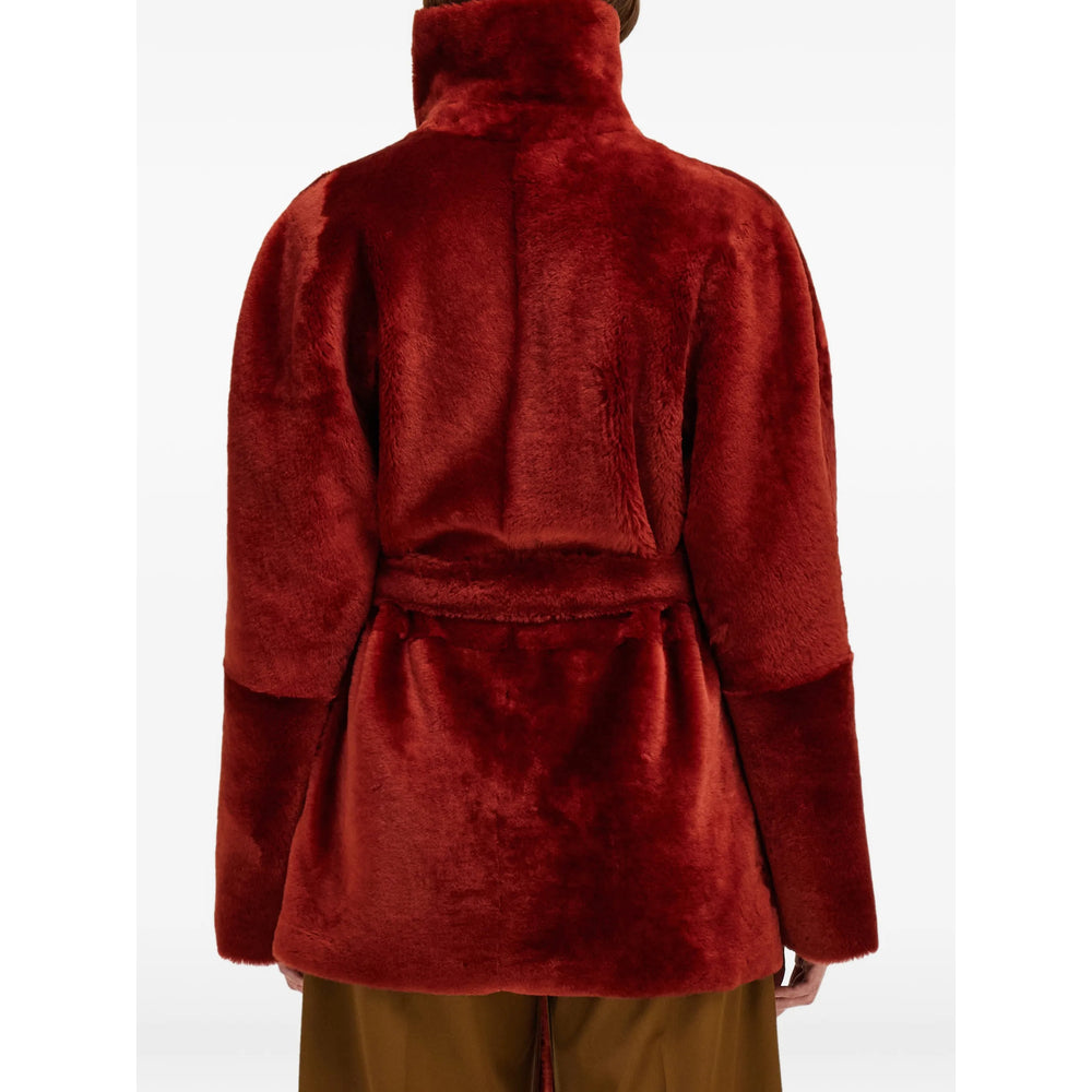 Ferragamo Red Jackets - Faux Fur & Shearling Jackets Women FERRAGAMO